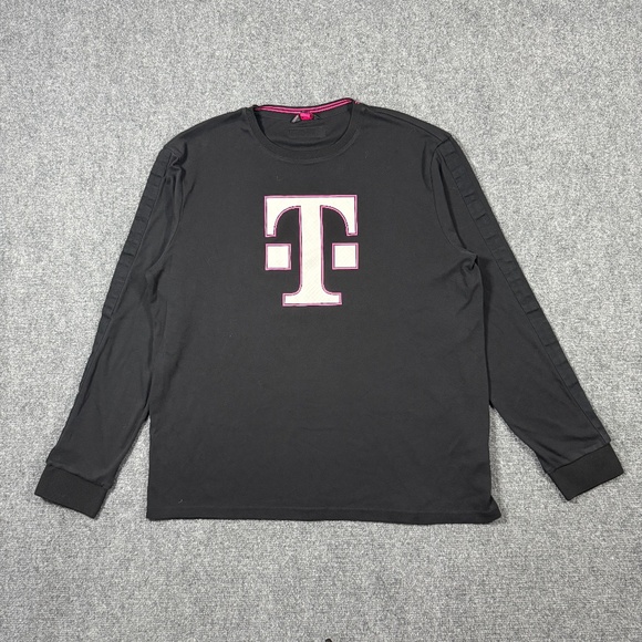T-Mobile Black Crew Neck Casual Long Sleeve Staff Pullover Sweatshirt Mens XL - Picture 1 of 8